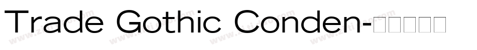 Trade Gothic Conden字体转换